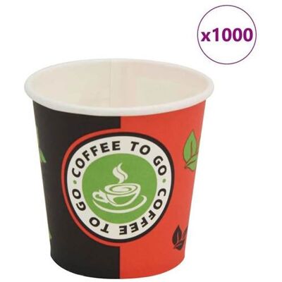vidaXL Gobelet à café jetable 1000 pcs Papier 120 ml (4 oz) Multicolore - Publicité vidaXL Gobelet à café jetable 1000 pcs Papier 120 ml (4 oz) Multicolore - Publicité