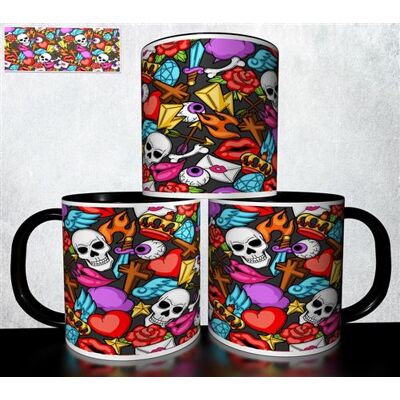 Forever MUG collection design - Tête de mort Skull Halloween 1039 Blanc - Publicité Forever MUG collection design - Tête de mort Skull Halloween 1039 Blanc - Publicité