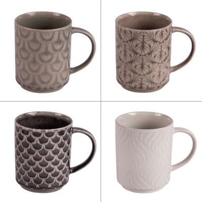 Non communiqué Mug Eyran 50 cl (lot de 4) - Table Passion - Multicolore - Grès Multicolore - Publicité Non communiqué Mug Eyran 50 cl (lot de 4) - Table Passion - Multicolore - Grès Multicolore - Publicité