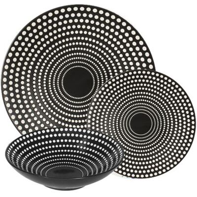 Non communiqué Service d'assiettes Galaxy 12 pièces - Table Passion - Noir - Grès Noir - Publicité Non communiqué Service d'assiettes Galaxy 12 pièces - Table Passion - Noir - Grès Noir - Publicité
