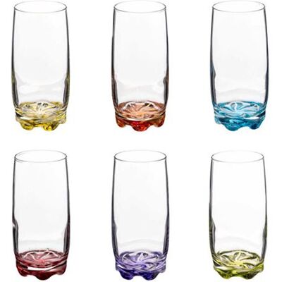 Non communiqué Secret de Gourmet - Lot de 6 Verres à Eau "Tineau" 38cl Multicolore Multicolore - Publicité Non communiqué Secret de Gourmet - Lot de 6 Verres à Eau "Tineau" 38cl Multicolore Multicolore - Publicité