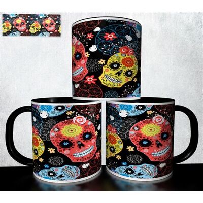 Forever MUG collection design - Tête de mort Skull Halloween 1016 Blanc - Publicité Forever MUG collection design - Tête de mort Skull Halloween 1016 Blanc - Publicité