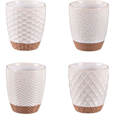 Gobelets en porcelaine beige Jaspe - Coffret de 4 - 20 cl - Publicité Gobelets en porcelaine beige Jaspe - Coffret de 4 - 20 cl - Publicité