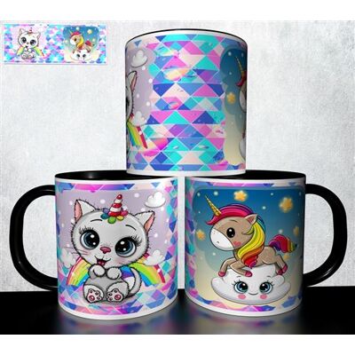 Forever Mug collection design - Licorne unicorn 934 Noir - Publicité Forever Mug collection design - Licorne unicorn 934 Noir - Publicité
