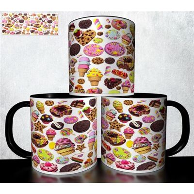 Forever Mug collection design - Gateaux Glaces Confiseries 931 Noir - Publicité Forever Mug collection design - Gateaux Glaces Confiseries 931 Noir - Publicité