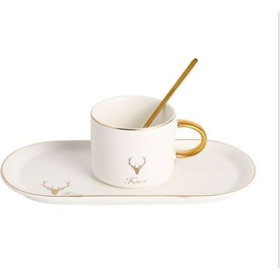 Non communiqué Ensemble tasse de café porcelaine avec sous-tasse blanc Blanc - Publicité Non communiqué Ensemble tasse de café porcelaine avec sous-tasse blanc Blanc - Publicité