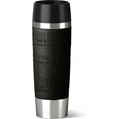 Emsa 515615 travel mug grande, mug isotherme fermeture par pression quick press, 100% hermétique, silicone, 500ml, noir Noir - Publicité Emsa 515615 travel mug grande, mug isotherme fermeture par pression quick press, 100% hermétique, silicone, 500ml, noir Noir - Publicité