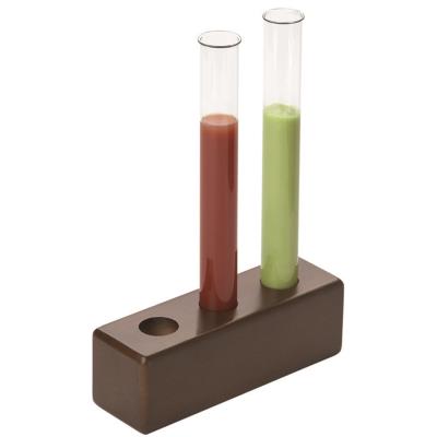 VISIODIRECT lot de 2 supports bois pour 3 tubes essai l130 x lg43 x h50 mm - Publicité VISIODIRECT lot de 2 supports bois pour 3 tubes essai l130 x lg43 x h50 mm - Publicité