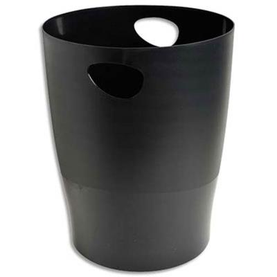 VISIODIRECT Lot de 2 Corbeilles à papier 15L noire - Polystyrène - Diamètre 26 cm, hauteur 33,5cm - Publicité VISIODIRECT Lot de 2 Corbeilles à papier 15L noire - Polystyrène - Diamètre 26 cm, hauteur 33,5cm - Publicité