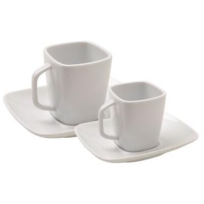 VISIODIRECT lot de 6 paires tasses thé carrees l76 x lg76 x h81 mm. 25cl - Publicité VISIODIRECT lot de 6 paires tasses thé carrees l76 x lg76 x h81 mm. 25cl - Publicité