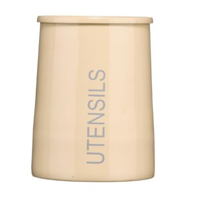 Premier Housewares Premier pot à ustensiles émail crème Crème - Publicité Premier Housewares Premier pot à ustensiles émail crème Crème - Publicité