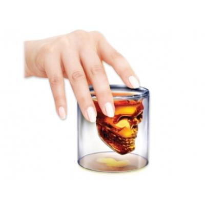 NONAME Verre cylindrique double paroi tete de mort shooter insolite recipient fete - Publicité NONAME Verre cylindrique double paroi tete de mort shooter insolite recipient fete - Publicité