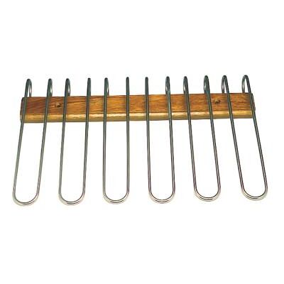 VISIODIRECT Rack à verres 5 range en bois/acier inoxydable D 480x340x52 Acier inoxydable - Publicité VISIODIRECT Rack à verres 5 range en bois/acier inoxydable D 480x340x52 Acier inoxydable - Publicité
