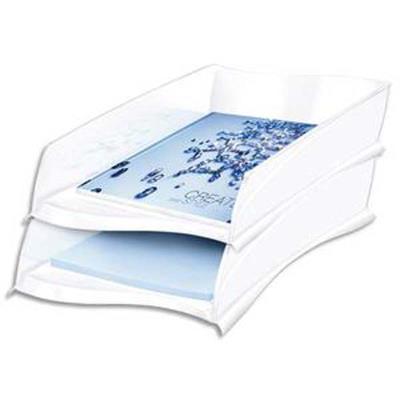 VISIODIRECT Lot de 2 Corbeille à courrier ISIS 300 de coloris blanc arctique - Publicité VISIODIRECT Lot de 2 Corbeille à courrier ISIS 300 de coloris blanc arctique - Publicité