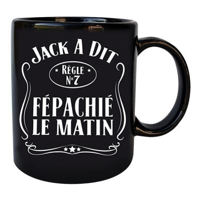 TotalCadeau Tasse noire « Jack a dit Fépachié le matin » Mug original - Publicité TotalCadeau Tasse noire « Jack a dit Fépachié le matin » Mug original - Publicité