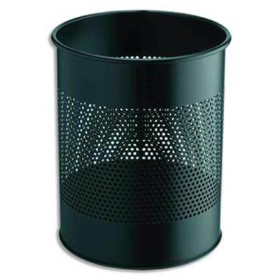 VISIODIRECT Corbeille à papier métal ajourée, 15 litres, noir, Diamètre 31,5 x Hauteur 26 cm - Publicité VISIODIRECT Corbeille à papier métal ajourée, 15 litres, noir, Diamètre 31,5 x Hauteur 26 cm - Publicité