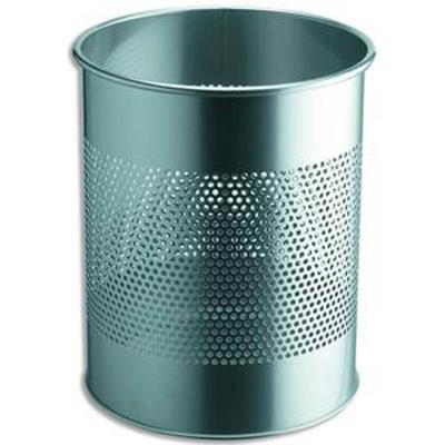 VISIODIRECT Corbeille à papier métal ajourée, 15 litres, Argent, Diamètre 31,5 x Hauteur 26 cm - Publicité VISIODIRECT Corbeille à papier métal ajourée, 15 litres, Argent, Diamètre 31,5 x Hauteur 26 cm - Publicité