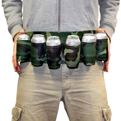 TotalCadeau Ceinture de bière camouflage militaire 6 supports à canette - Publicité TotalCadeau Ceinture de bière camouflage militaire 6 supports à canette - Publicité