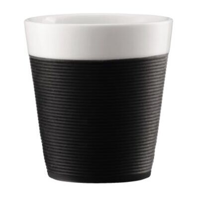Set 2 Tasses Bodum Bistro 11581-01 0,17 Litres, Noir Noir - Publicité Set 2 Tasses Bodum Bistro 11581-01 0,17 Litres, Noir Noir - Publicité