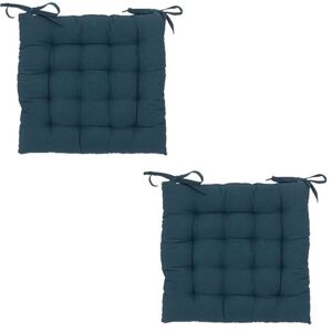 Non communiqué Atmosphera - Lot 2x Galette de chaise - Bleu foncé bleu - Publicité Non communiqué Atmosphera - Lot 2x Galette de chaise - Bleu foncé bleu - Publicité