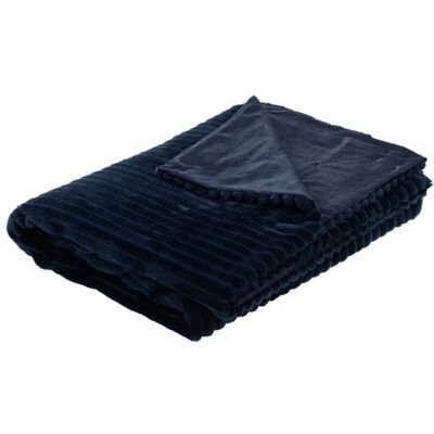 Non communiqué Plaid Sultan marine 130x170 cm - Amadeus - Bleu - Polyester Bleu - Publicité Non communiqué Plaid Sultan marine 130x170 cm - Amadeus - Bleu - Polyester Bleu - Publicité