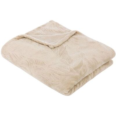 Atmosphera Plaid en flanelle Beige 125x150 - Plaid - Publicité Atmosphera Plaid en flanelle Beige 125x150 - Plaid - Publicité