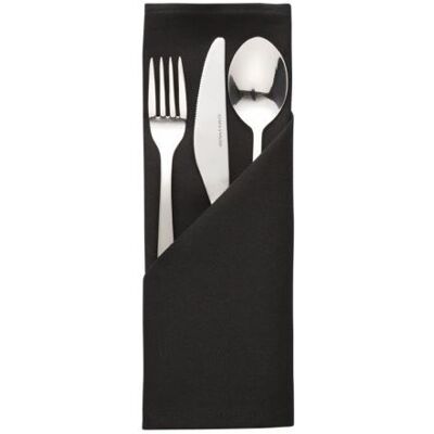 Mitre Serviette noire en polyester 510 x 510 mm - x 10 - 510 NC - Publicité Mitre Serviette noire en polyester 510 x 510 mm - x 10 - 510 NC - Publicité