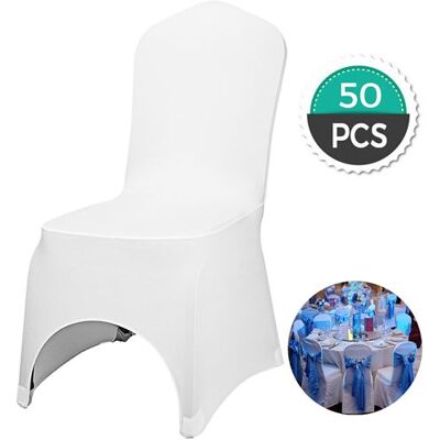 Non communiqué VEVOR Couverture Housses de Chaise Blanc Élastique Arqué pour Mariage Décoration 50 PCS Blanc - Publicité Non communiqué VEVOR Couverture Housses de Chaise Blanc Élastique Arqué pour Mariage Décoration 50 PCS Blanc - Publicité