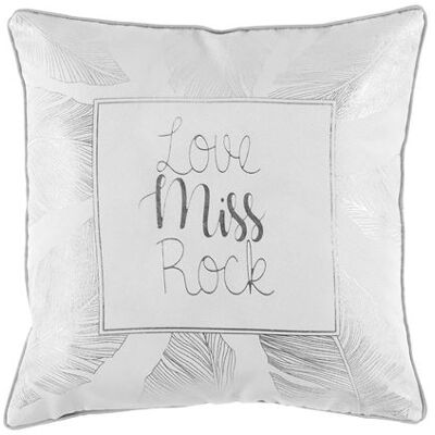 Douceur d'intérieur Coussin déhoussable 40x40 cm imprimé métallisé Veggy Blanc/gris Blanc, Blanc - Publicité Douceur d'intérieur Coussin déhoussable 40x40 cm imprimé métallisé Veggy Blanc/gris Blanc, Blanc - Publicité