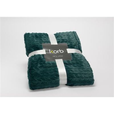 Amadeus - Chevron Plaid - Vert - 170x130 cm - Couverture - Publicité Amadeus - Chevron Plaid - Vert - 170x130 cm - Couverture - Publicité