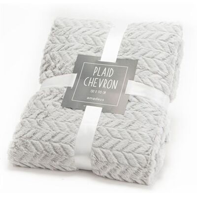 Non communiqué Plaid chevron 130x170 gris clair - Amadeus - Gris - Polyester Gris clair - Publicité Non communiqué Plaid chevron 130x170 gris clair - Amadeus - Gris - Polyester Gris clair - Publicité