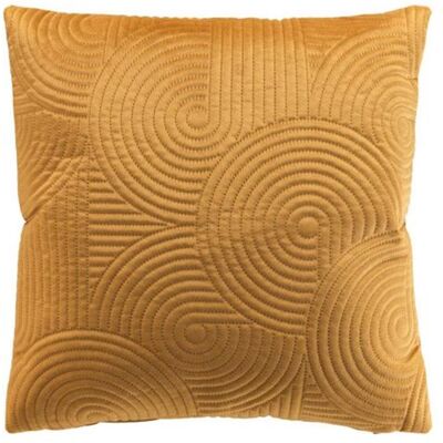Non communiqué Housse de Coussin en Velours "Circles" 40x40cm Ocre - Publicité Non communiqué Housse de Coussin en Velours "Circles" 40x40cm Ocre - Publicité