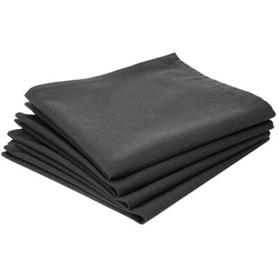 Atmosphera - 4 Serviettes de table - Coton - Gris Gris - Publicité Atmosphera - 4 Serviettes de table - Coton - Gris Gris - Publicité