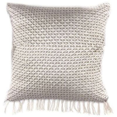 The Home Deco Factory - Coussin à franges Ethnical - L. 40 x l. 40 cm - Blanc - Ethnical Blanc - Publicité The Home Deco Factory - Coussin à franges Ethnical - L. 40 x l. 40 cm - Blanc - Ethnical Blanc - Publicité
