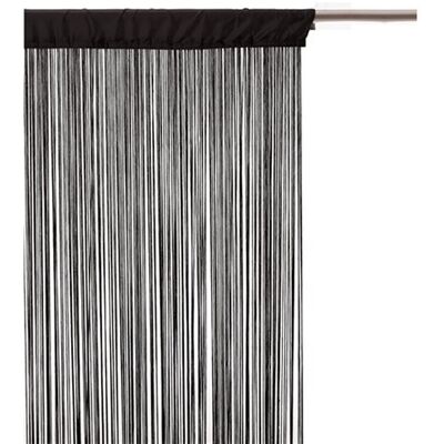 Atmosphera - Rideau fils - 90 x 200 cm - Noir Noir - Publicité Atmosphera - Rideau fils - 90 x 200 cm - Noir Noir - Publicité