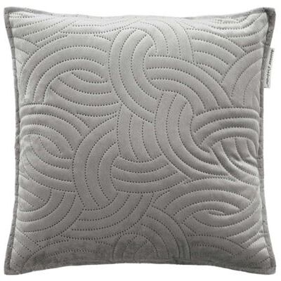 SOLANGE - Relief pattern - Argent - Motif en relief - Housse de coussin décorative - Publicité SOLANGE - Relief pattern - Argent - Motif en relief - Housse de coussin décorative - Publicité