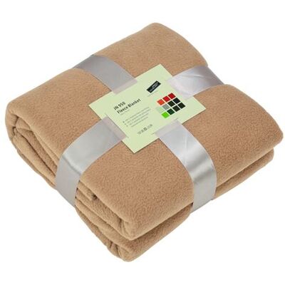 James & Nicholson Plaid couverture polaire 130 x 170 - JN950 - beige chameau - taille:unique Beige - Publicité James & Nicholson Plaid couverture polaire 130 x 170 - JN950 - beige chameau - taille:unique Beige - Publicité
