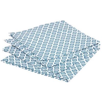 Non communiqué Atmosphera Créateur d'intérieur - Lot de 4 Serviettes de Table "Tikal" 40x40cm Bleu Bleu - Publicité Non communiqué Atmosphera Créateur d'intérieur - Lot de 4 Serviettes de Table "Tikal" 40x40cm Bleu Bleu - Publicité
