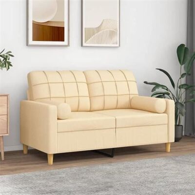 Set de Coussins Décoratifs vidaXL - 2 pcs Crème Ø15x50 cm - Décor - Publicité Set de Coussins Décoratifs vidaXL - 2 pcs Crème Ø15x50 cm - Décor - Publicité