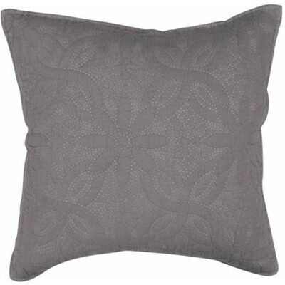 Non communiqué Housse de Coussin "Florette" 40x40cm Anthracite Gris - Publicité Non communiqué Housse de Coussin "Florette" 40x40cm Anthracite Gris - Publicité