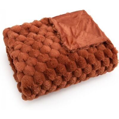 Amadeus - Diana terracotta - Terracotta - 130x170 cm - Plaid - Publicité Amadeus - Diana terracotta - Terracotta - 130x170 cm - Plaid - Publicité