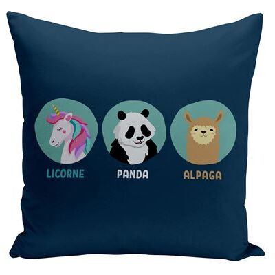 Fabulous Housse de Coussin Bleu Licorne Panda 40x40cm - Publicité Fabulous Housse de Coussin Bleu Licorne Panda 40x40cm - Publicité