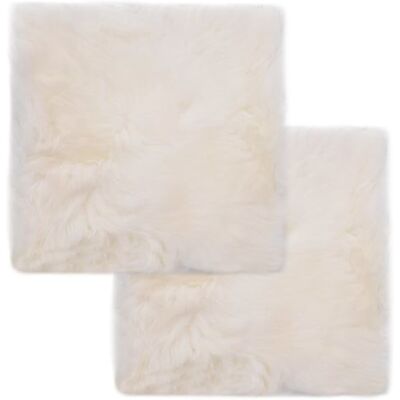 Non communiqué Coussins de chaise lot de 2 Blanc Peau de mouton véritable blanc - Publicité Non communiqué Coussins de chaise lot de 2 Blanc Peau de mouton véritable blanc - Publicité