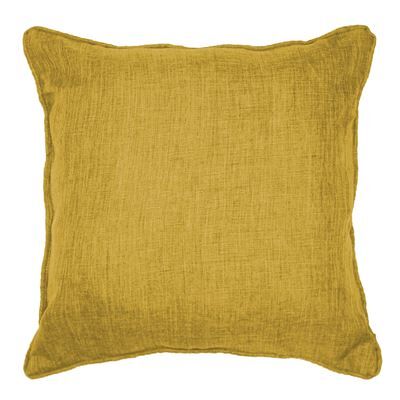 Non communiqué Coussin passepoil 40 x 40 cm chambray uni newton Jaune Jaune - Publicité Non communiqué Coussin passepoil 40 x 40 cm chambray uni newton Jaune Jaune - Publicité