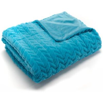 Amadeus - Chevron - Turquoise - 130x170 cm - Throw blanket - Publicité Amadeus - Chevron - Turquoise - 130x170 cm - Throw blanket - Publicité