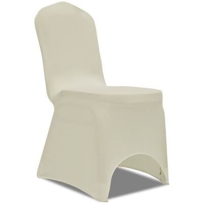 Housse de chaise VidaXL Crème - Élastique 50 pcs - Publicité Housse de chaise VidaXL Crème - Élastique 50 pcs - Publicité