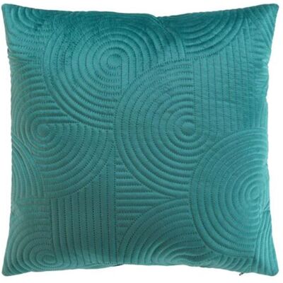 Non communiqué Housse de Coussin en Velours "Circles" 40x40cm Bleu Bleu - Publicité Non communiqué Housse de Coussin en Velours "Circles" 40x40cm Bleu Bleu - Publicité