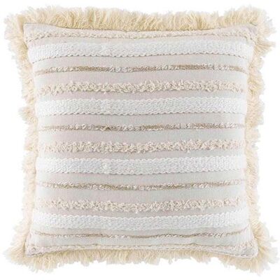 Non communiqué Coussin Déco à Franges "Atlas" 40x40cm Naturel Beige - Publicité Non communiqué Coussin Déco à Franges "Atlas" 40x40cm Naturel Beige - Publicité