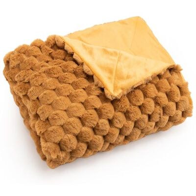 Amadeus - Diana - Camel - 130x170 cm - Throw blanket - Publicité Amadeus - Diana - Camel - 130x170 cm - Throw blanket - Publicité