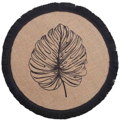 Non communiqué Set de Table Rond en Jute "Mogador" 38cm Naturel & Noir Noir - Publicité Non communiqué Set de Table Rond en Jute "Mogador" 38cm Naturel & Noir Noir - Publicité